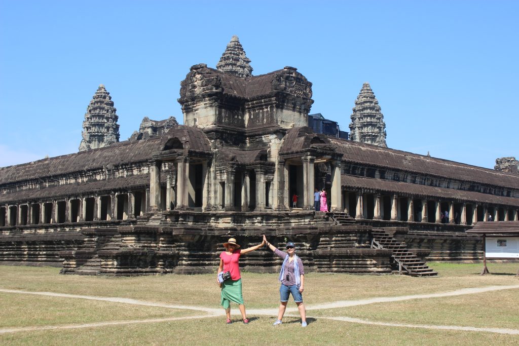 The majestic Angkor Wat Temple Complex at sunrise