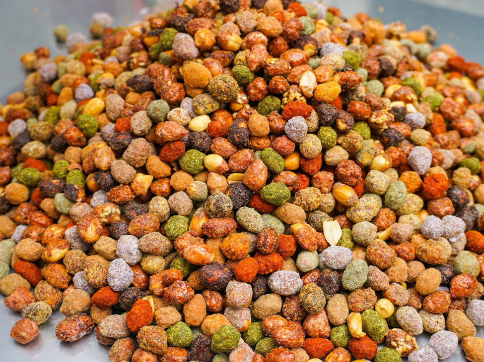 Chou Chou peanuts in various flavors at Phu Quoc night market, Vietnam