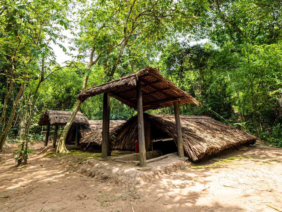 Exploring the Cu Chi Tunnels near Ho Chi Minh City.