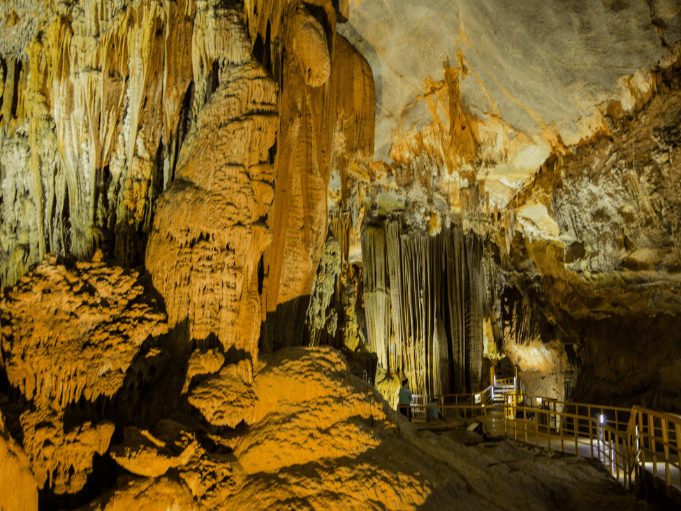 Exploring the caves in Phong Nha-Ke Bang National Park.