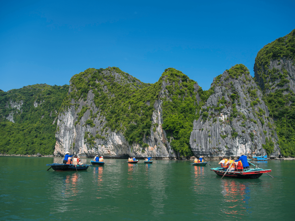 Scenic view of Ha Long Bay in Vietnam.