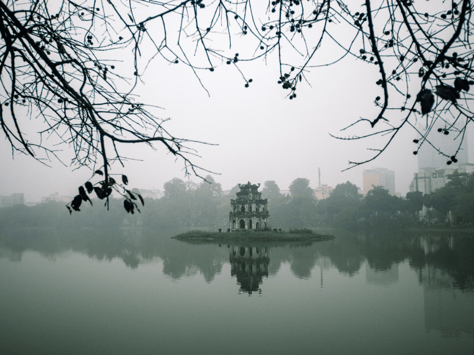 Hoan Kiem Lake and Ngoc Son Temple in Hanoi