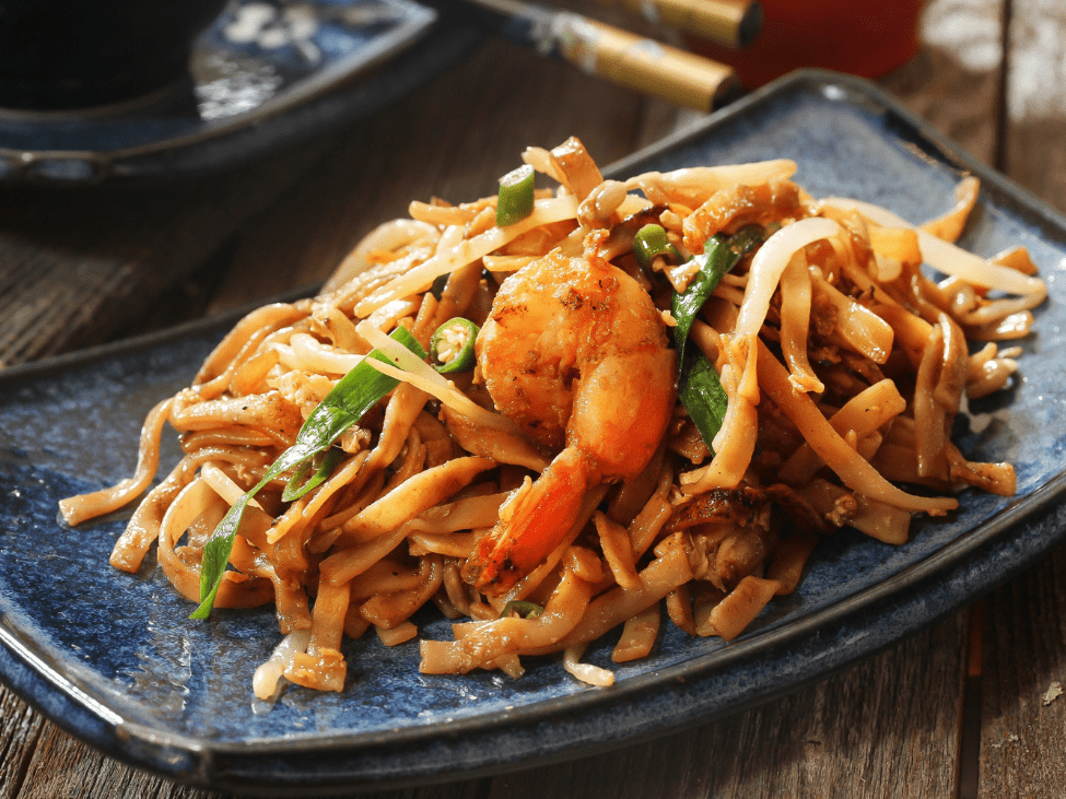 Char Kway Teow stir-fried flat noodles in Malaysia