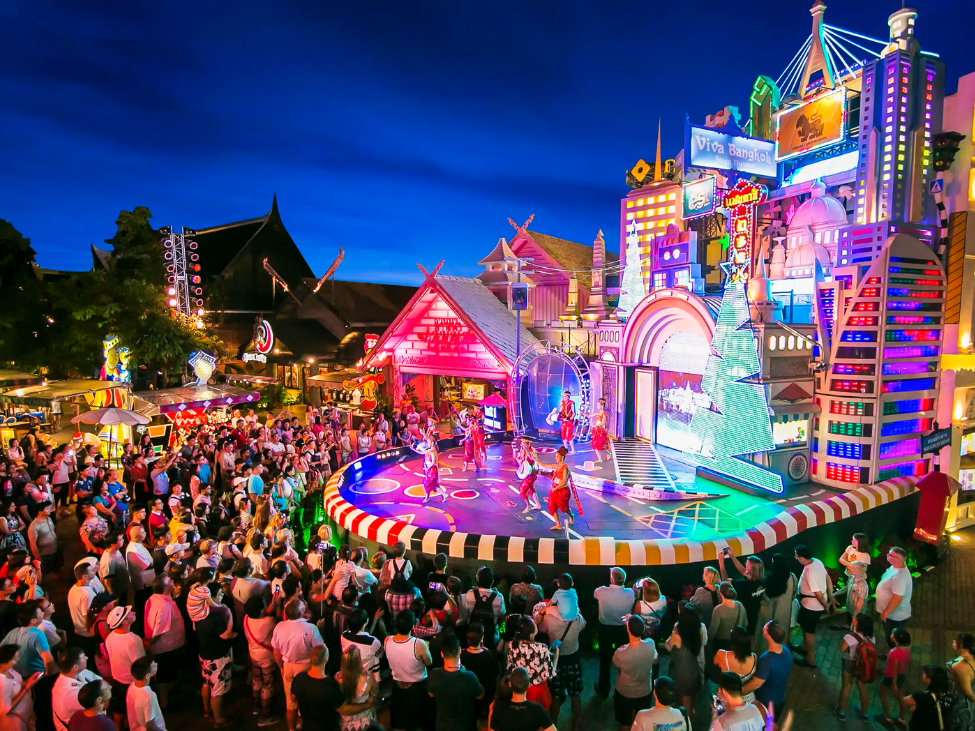 Visitors enjoying a cultural show at Phuket FantaSea night safari