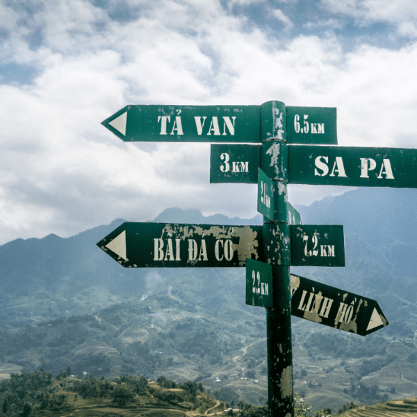 Picturesque hiking trail in Sapa, Vietnam.