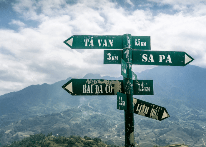 Picturesque hiking trail in Sapa, Vietnam.