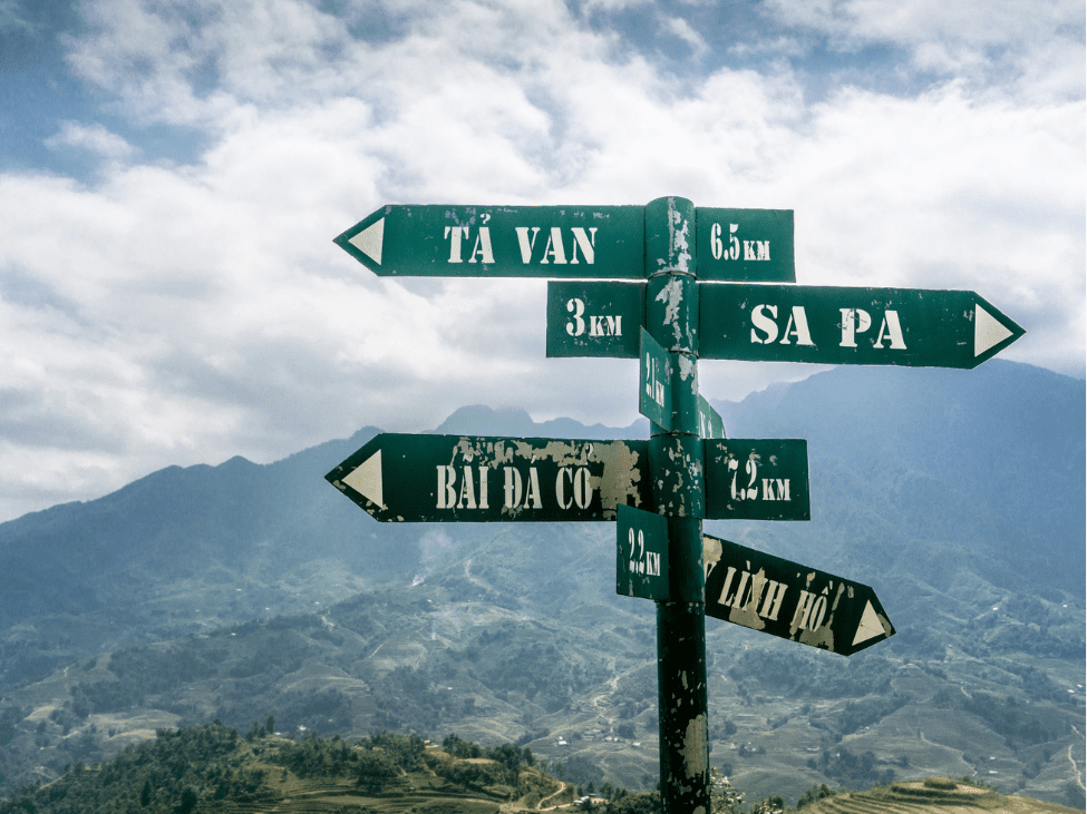 Picturesque hiking trail in Sapa, Vietnam.