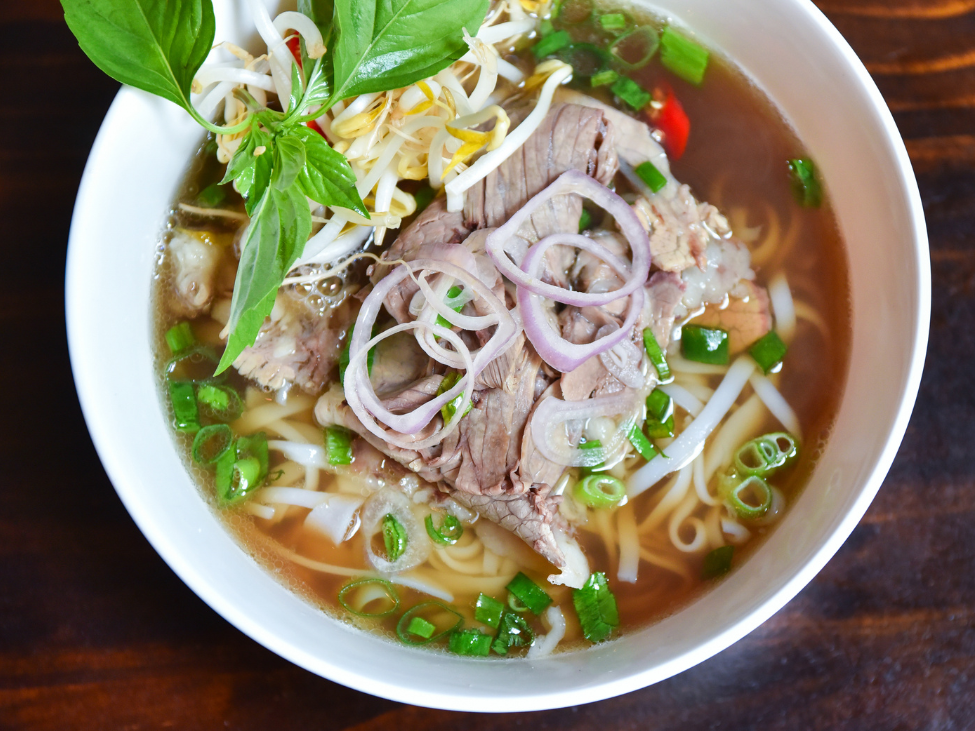 Vibrant bowl of pho at Thanh Thanh Restaurant in Adelaide.