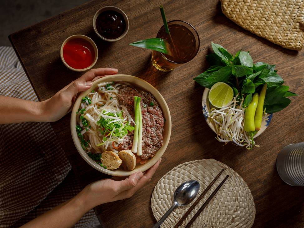 Generous cuts of beef in a flavorsome broth at Pho Suong in Trung Yen, Hanoi.