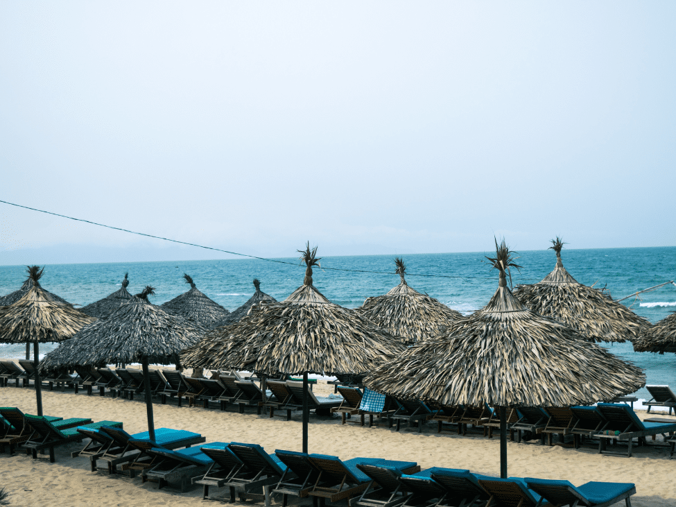 An Bang Beach in Hoi An, offering stunning views of golden sands and blue waters.