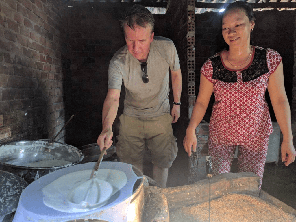 A local workshop in Hoi An, a highlight of the rural Vespa tour.