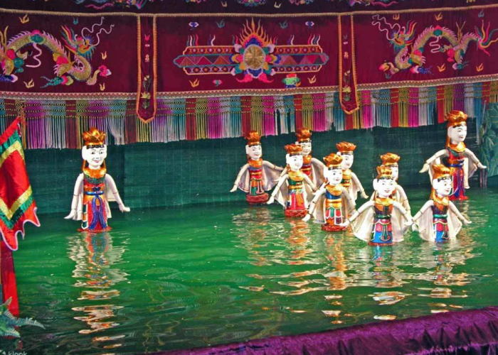 Thang Long Water Puppet Theatre with traditional water puppetry performance in Hanoi