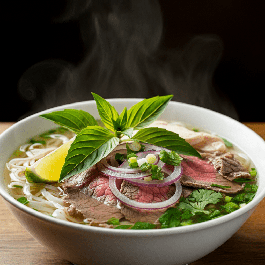 Vietnamese pho soup served at Phoever restaurant in Australia.