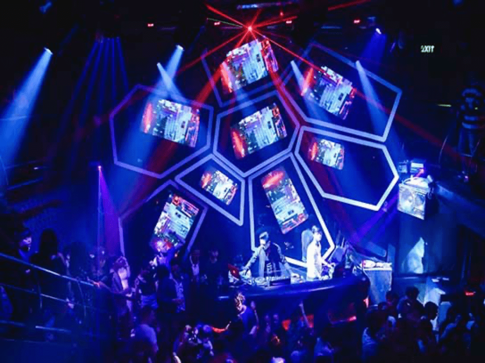 A lively night scene at Lush Nightclub in Ho Chi Minh City.