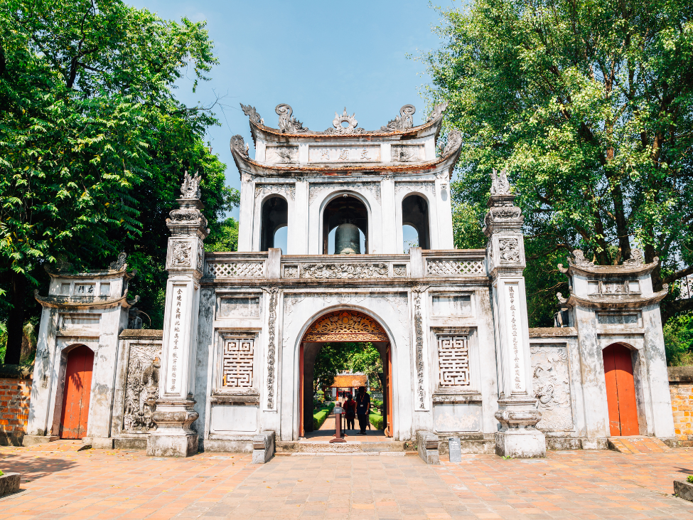 Interior of Bach Ma Temple in Hanoi Old Quarter.