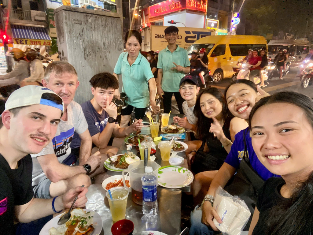 Vespa riders enjoying a culinary tour in Ho Chi Minh City